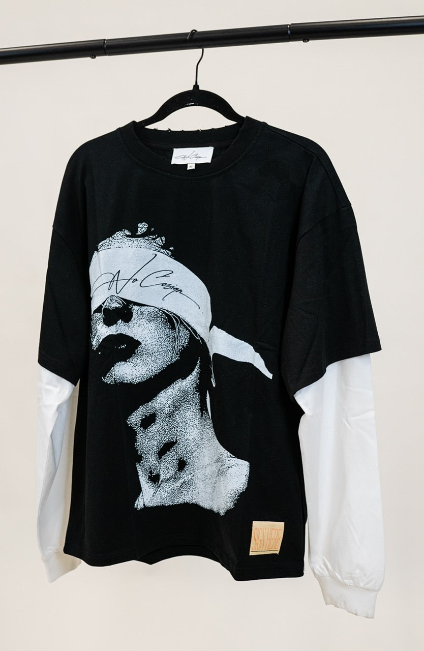 “BIRDBOX” double layered long sleeve