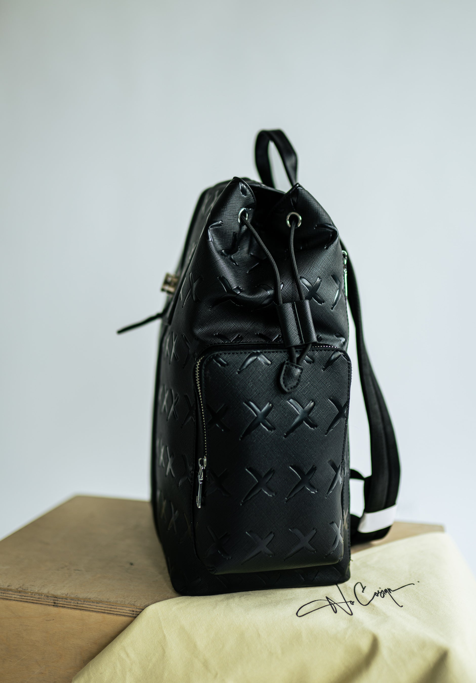 backpack monogram leather Monogram logo backpack – nocosign