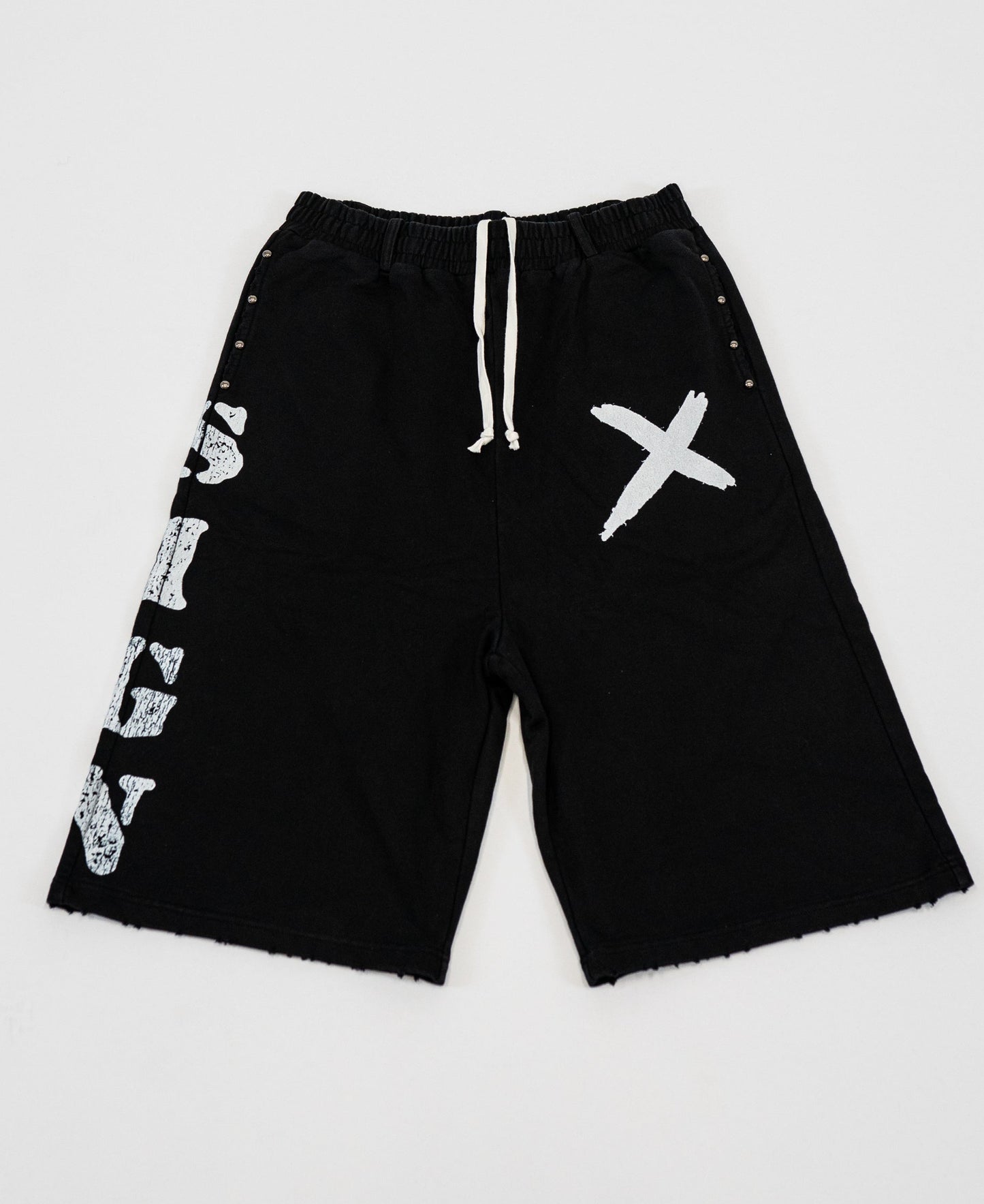 “SIGN” sweatshorts black colorway
