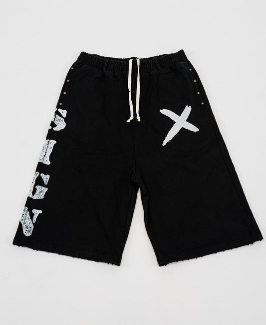“SIGN” sweatshorts black colorway