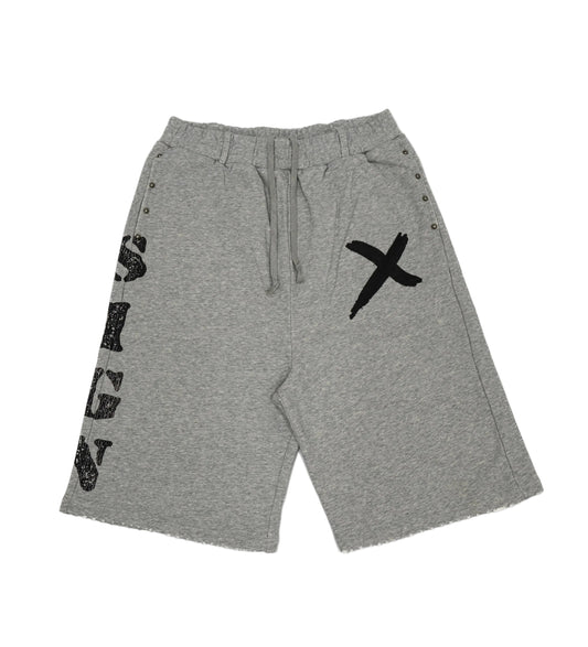 “SIGN” sweatshorts grey colorway