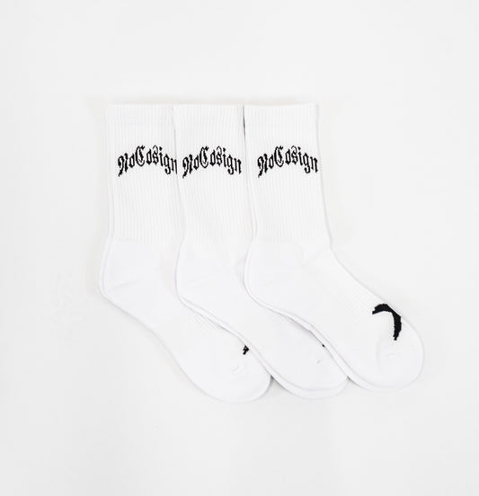 Logo Socks White (3pack)