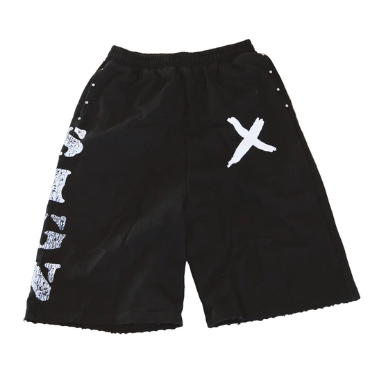 “SIGN” sweatshorts black colorway