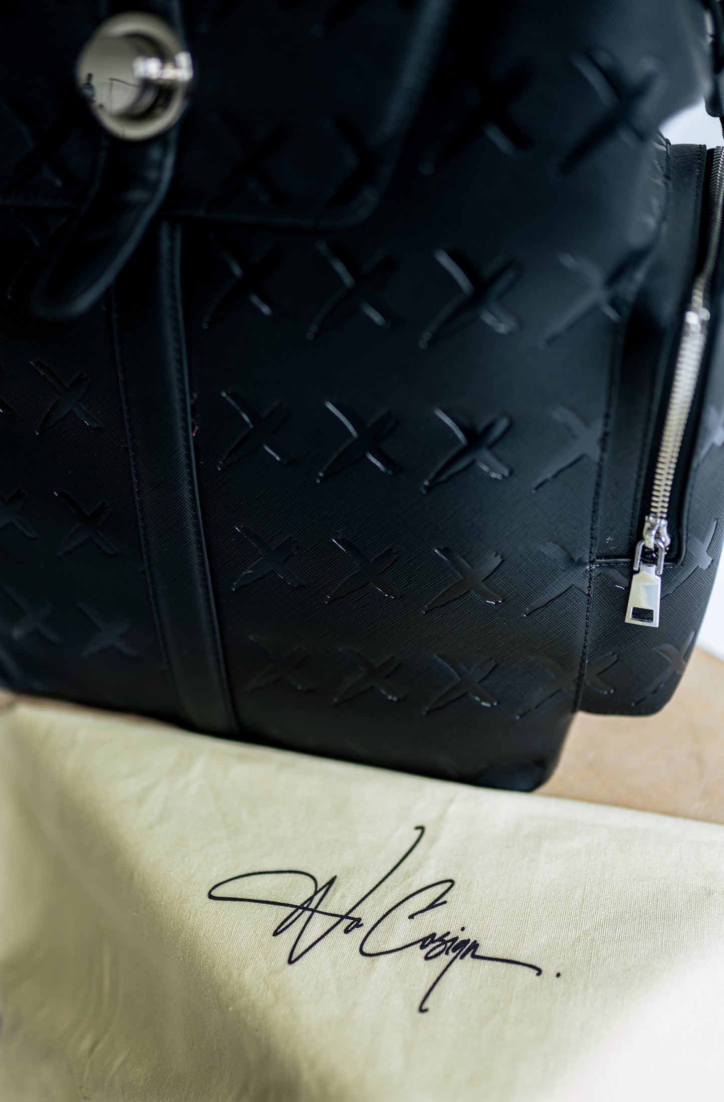 Monogram logo backpack